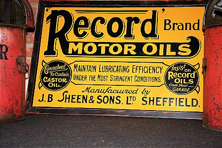 RECORD MOTOR OILS - click to enlarge